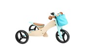 Tasapainopyörät, potkuautot ja potkulaudat - Small Foot - Wooden Tricycle and Balance Bike 2in1 Turquoise - 11610