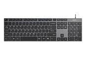 Näppäimistöt - Deltaco Wired slim office keyboard low-profile aluminum - Englanti (US) - TB-801-US