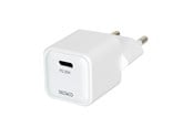 Puhelin - Adapterit & Laturit - Deltaco USB-C mini wall charger 1x USB-C PD 20 W white - USBC-AC150