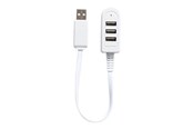 USB hub - Kikkerland Handy Hub USB hub - 3 porttia - Valkoinen - US171-EU