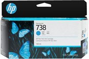 Mustepatruunat, värikasetit ja lisävarusteet - HP 738 / 498N5A - Cyan Ink - 498N5A
