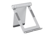 Puhelin - Muut lisävarusteet - Deltaco Foldable phone/tablet stand in aluminum non-slip universal adjustable silver - ARM-0516