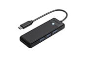 USB hub - ORICO Adapter Hub 4in1 Orico USB A3.0x3+TF/SD3.0x1 USB hub - 4 porttia - USB 3.0 - Musta - PAPW3AT-C3-015-BK-EP