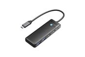 USB hub - ORICO Adapter Hub 4in1 Orico USB A3.0x2 + Type-C3.0x1 + PD100Wx1 USB hub - 4 porttia - USB 3.0 - Musta - PAPW2AC-C3-015-BK-EP