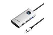 USB hub - ORICO Type-C 5in1 HUB Multifunction Docking Station (silver) USB hub - 5 porttia - USB 3.0 - hopea - PW11-5P-SV-EP
