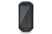 Powerbank - Mikamax QI Solar Powerbank - 20000 mAh - PD 20W - USB-C & Wireless Charging Powerbank - musta - 20000 mAh - 05105