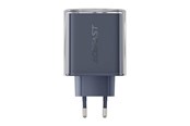 Puhelin - Adapterit & Laturit - Acefast A45 mains charger 2x USB-C 1xUSB-A 65W PD (grey) - A45 Noble jade