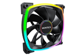 Kotelotuuletin - Montech RX140 PWM BK - Reverse - Kotelotuuletin - 140mm - Musta RGB LED valolla - 28 dBA - RX140 PWM BK
