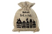 Pienet lahjat lapsille - Folat BV Jute Gift Bag - Welcome Sint & Piet - 65695