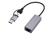 Verkkokortit (verkkosovittimet, tulostuspalvelimet jne.) - Gembird Cablexpert A-USB3AC-LAN-01 USB 3.1 + type-C Gigabit network adapter space grey - A-USB3AC-LAN-01