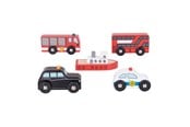 Puulelut - Bigjigs Wooden Vehicles 5pcs. - BJT064