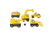 Puulelut - Bigjigs Wooden Work Vehicles 5pcs. - BJT065