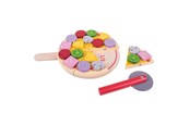 Puulelut - Bigjigs Wooden Pizza with Toppings - BJ457