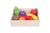 Puulelut - Bigjigs Wooden Box with Fruit 9 pcs. - BJ476