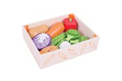 Puulelut - Bigjigs Wooden Box with Vegetables 12 pcs. - BJ477