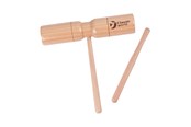 Puulelut - Classic World Wooden Tone Block with Handle and Stick - 40505