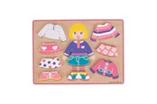 Vauva- ja taaperolelut - Bigjigs Wooden Dress Up Puzzle Girl 10pcs. - BB057