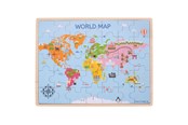 Palapelit - Bigjigs Wooden World Map Puzzle 35dlg. Puu - BJ098