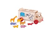 Vauva- ja taaperolelut - Bigjigs Wooden Shape Box Truck 11dlg. - BJ300