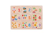 Vauva- ja taaperolelut - Bigjigs Wooden Learning Puzzle Numbers 18dlg. - BJ535