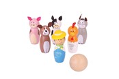 Puulelut - Bigjigs Wooden Bowling Set Farm 7 pcs. - BJ955