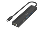 USB hub - Hama 00200144 interface hub USB hub - 6 satamat - USB 3.1 - Musta - 00200144