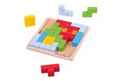 Vauva- ja taaperolelut - Bigjigs Wooden Block Puzzle Patterns - 33019