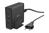 Puhelin - Adapterit & Laturit - Hama Essential Line power adapter - 5-20V - 2 x USB 24 pin USB-C - 65 Watt - 00200017