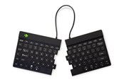 Näppäimistöt - R-Go Tools R-Go Split Break - keyboard - with integrated break indicator - QWERTY - US - black - Näppäimistö - Englanti (US) - Musta - RGOSBUSWLBL