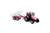 Leluautot - Kids Globe Die-cast Tractor with Trailer - Pink - 510241
