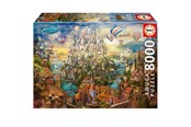Palapelit - Educa 8000 pcs Dream Town - 80-19570