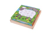 Vauva- ja taaperolelut - Bigjigs Wooden Block Puzzle Farm Animals - BJ798