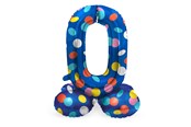 Lelut - Folat BV Standing Foil Balloon Colorful Dots Number 0 - 72cm - 63970
