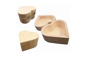 Puulelut - Playwood Wooden Box Heart Shape 10cm - SL065