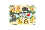 Palapelit - Playwood Wooden Stud Puzzle Wild Animals 10 pcs. Puu - 03627