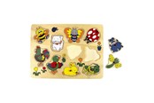 Palapelit - Playwood Wooden Stud Puzzle Animals around the House 10 pcs Puu - 01680