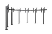 Seinäkiinnitys, AV-kiinnikkeet & AV-kalusteet - Multibrackets M Pro Series mounting kit - for 7 flat panels - video wall - black - Max 210 kg - recommended for 75" - 7350105217456