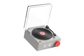 Sisustus - MOB Speaker Alarm Clock Vinyl Retro Grey - VS-80-GR1