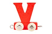 Puulelut - Small Foot - Wooden Letter Train Color - V - 10372