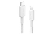 USB kaapelit - Anker 322 - Lightning to USB-C cable (MFI Certified) - 0.9m - White - A81B5H21