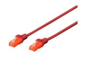 Verkkokaapelit - DIGITUS Professional patch cable - 25 cm - red - Punainen - 0.25m - DK-1617-0025/R