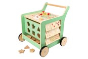 Vauva- ja taaperolelut - Small Foot Wooden Baby Walker Walker Activity Center Pastel Green - 10947