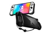Pelit - lisävarusteet - Spigen Rugged Armor - black - Nintendo Switch OLED - Kansi - Nintendo Switch OLED - ACS04020