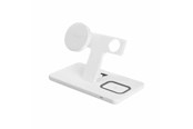 Puhelin - Adapterit & Laturit - FIXED 3in1 30W Langaton MagSafe Latausasema Valkoinen - FIXMPOS-WH