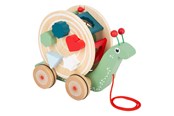 Vauva- ja taaperolelut - Small Foot - Wooden Pull Figure Shape Sorter Snail 6dlg. - 11734