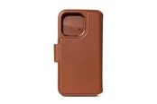 Puhelin - Kannet ja kotelot - Decoded Leather Detachable Wallet for iPhone 15 Pro Tan - D24IPO15PDW5TN