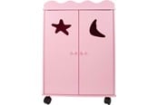 Nuket, pehmolelut ja oheistarvikkeet - Small Foot - Wooden Dolls Wardrobe Pink - 2880