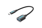 USB hub - Vention USB-C 3.1 Male to USB Female Cable 0.15m Black USB hub - 1 portti - USB 3.1 - Musta - CCVBB