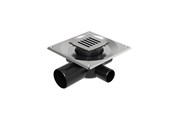 Viemäröinti - Unidrain Set 3 Square ClassicLine Column 10x10 Ø75 mm horizontal - 8023.0075