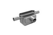 Viemäröinti - Unidrain Outlet unit Ø50 mm horizontal incl. two side inlets and water trap - 1443.0050